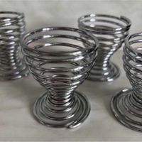 4 originelle Eierbecher Metall spiralförmig Hessen - Schöneck Vorschau