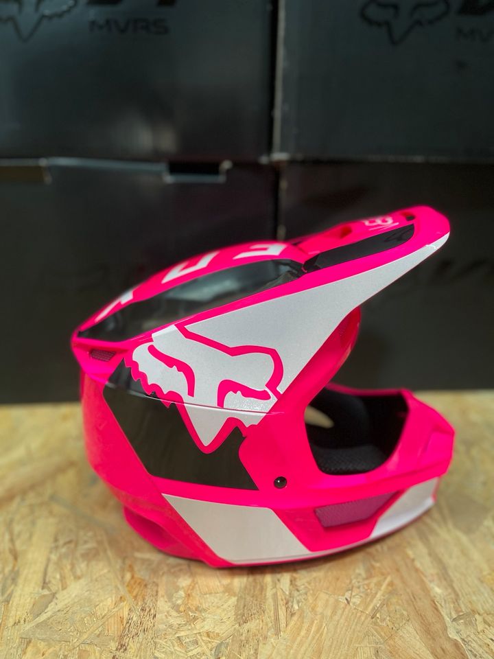 Fox V1 pink Frauen Motocross Cross Enduro Helm Neu Gr.XS in Neuching