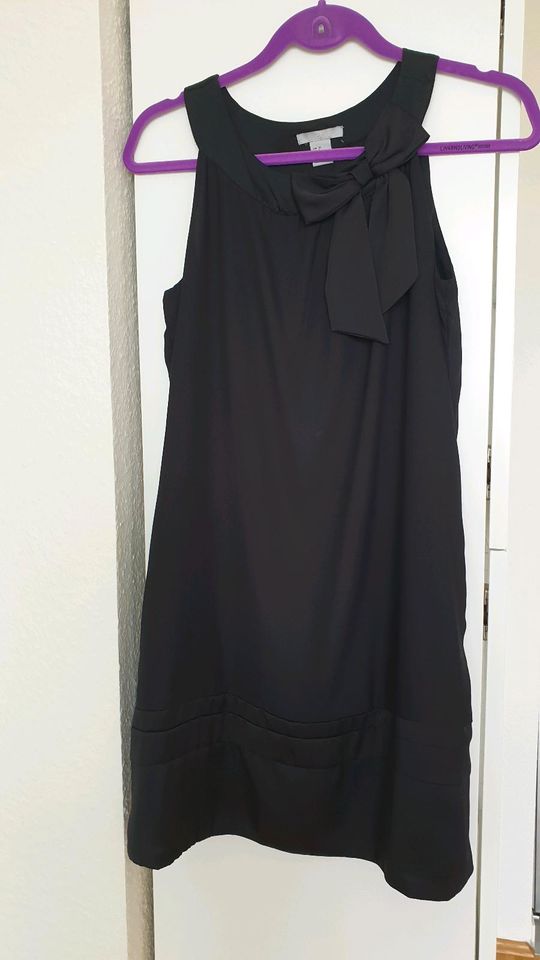 38 h&m Damen Kleid schwarz Business Schleife Top Basic in Monheim am Rhein