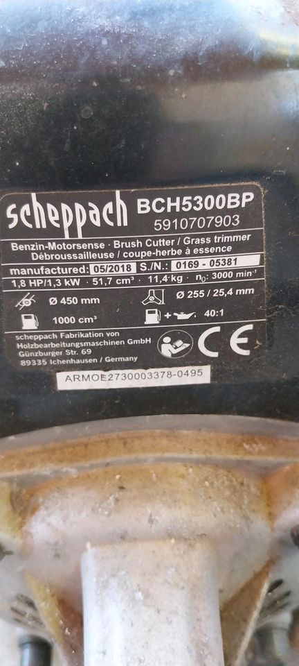 Scheppach Benzin-Motorsense BCH5300BP in Spenge