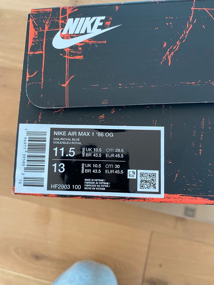 Nike Air Max 1 86 Big Bubble Air Max Day 2024 US 11,5/ 45,5 in Trier