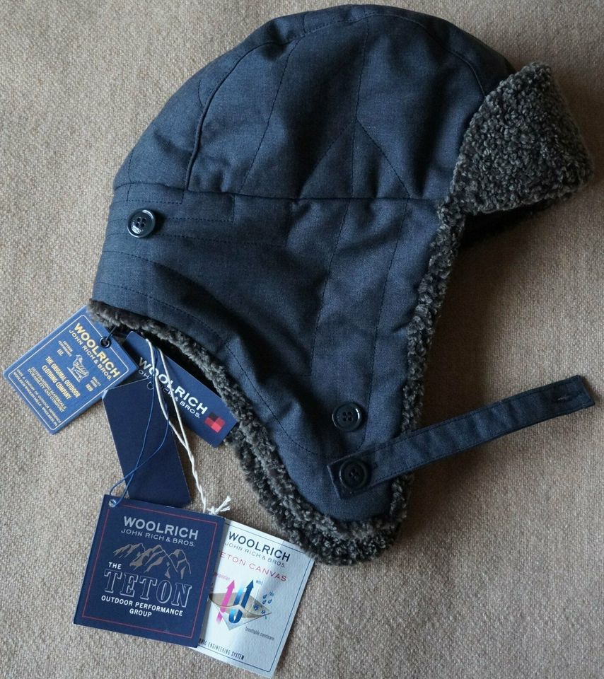 Woolrich Teton Arctic Cap L M Strickmütze Mütze Hut grau Parka in ...