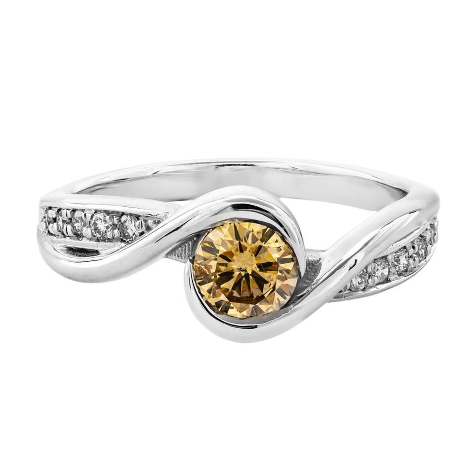 14 kt (585)Weißgold - Ring - 0.48 ct Diamant - 0,10 ct Diamanten in Deggendorf