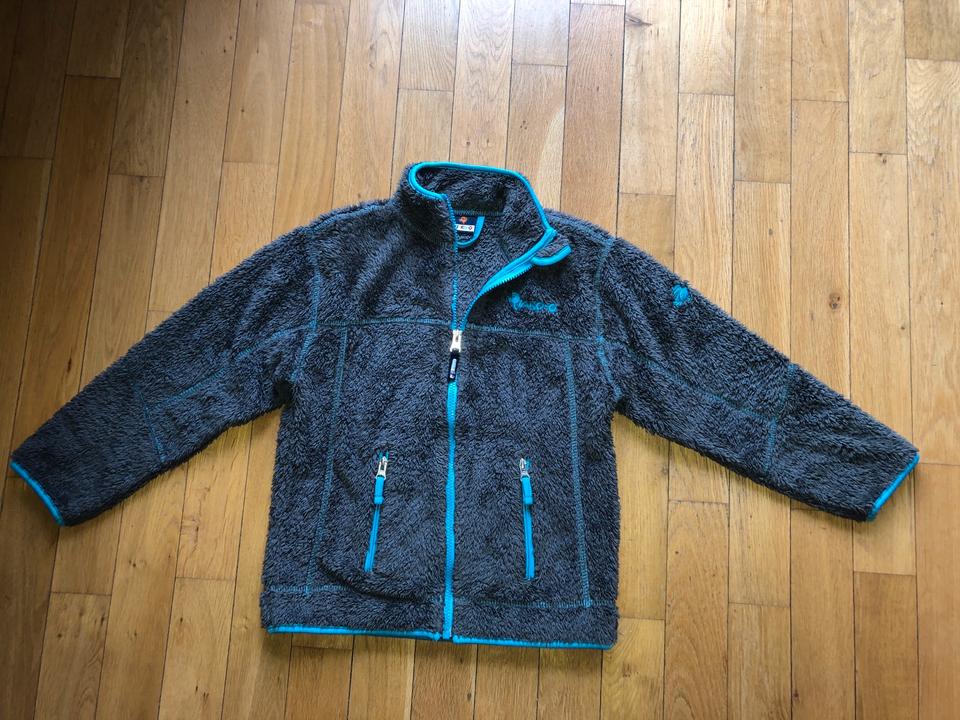 Jako-o Teddyfleece Jacke 128/134 grau türkis Fleecejacke in Berlin