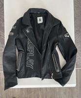 Replay Lederjacke XS 34 schwarz weiss Echtleder wie Neu Bayern - Peißenberg Vorschau