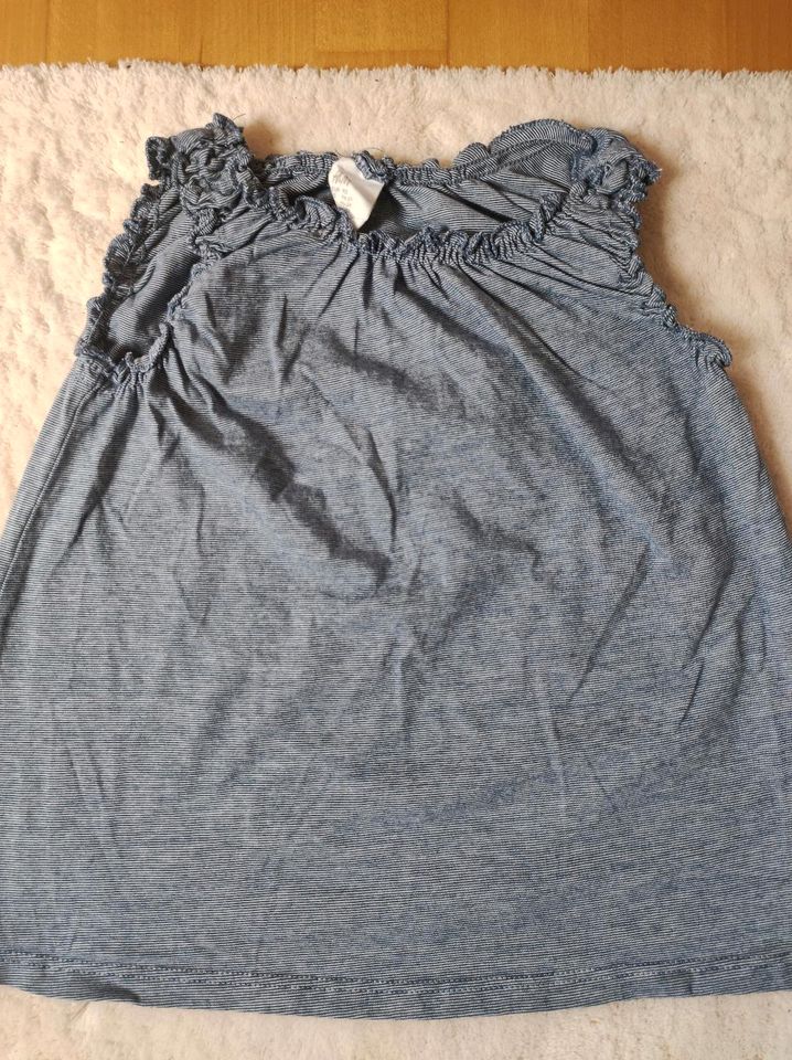 süßes Top Gr 92 H&M Trägertop Oberteil Shirt blau gestreift in Landsberg (Lech)