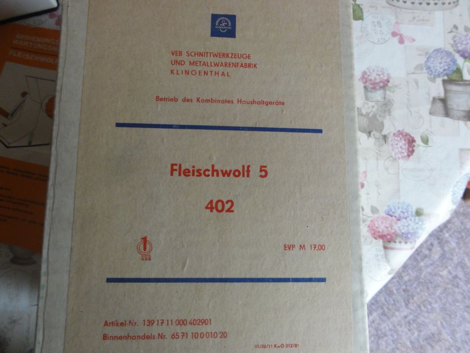 Fleischwolf DDR neu OVP in Berlin