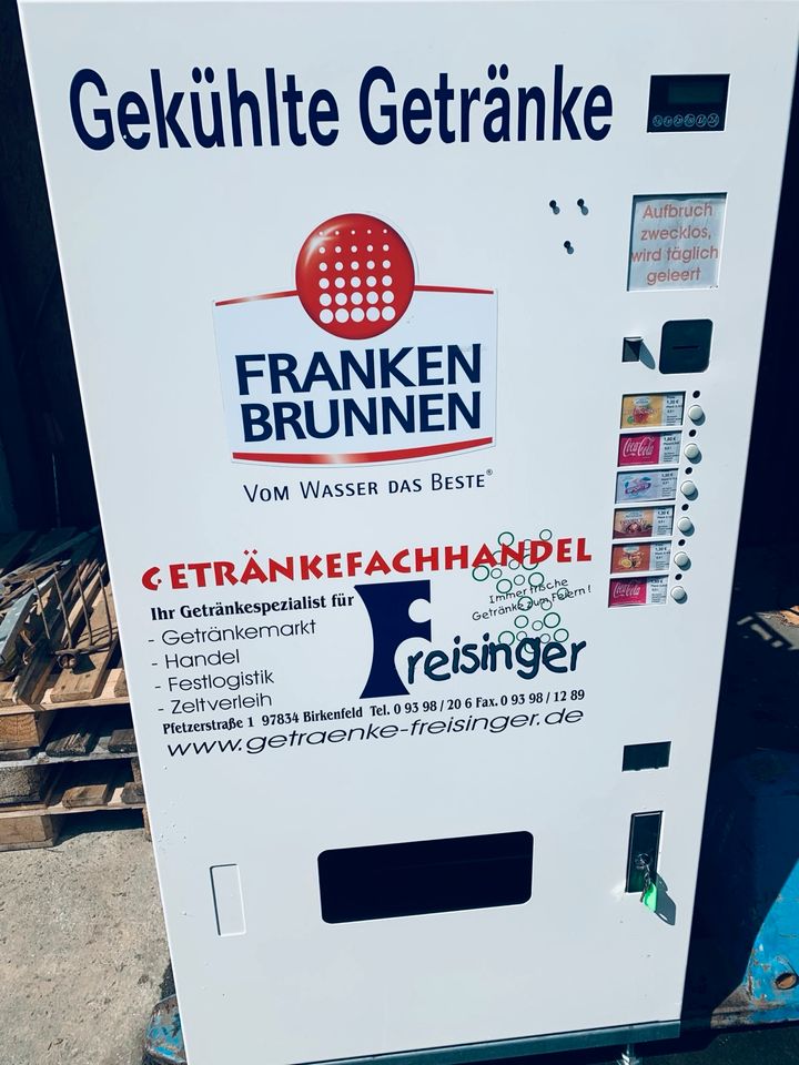 Neuwertiger Getränkeautomat Sielaff FK 170 mit MÜNZWECHSLER in Birkenfeld b. Marktheidenfeld