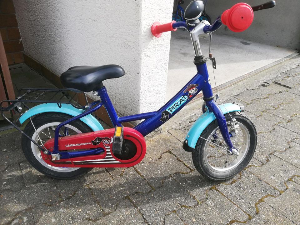 Fahrrad  12 Zoll, blau, Pirat Klabautermann in Eppertshausen