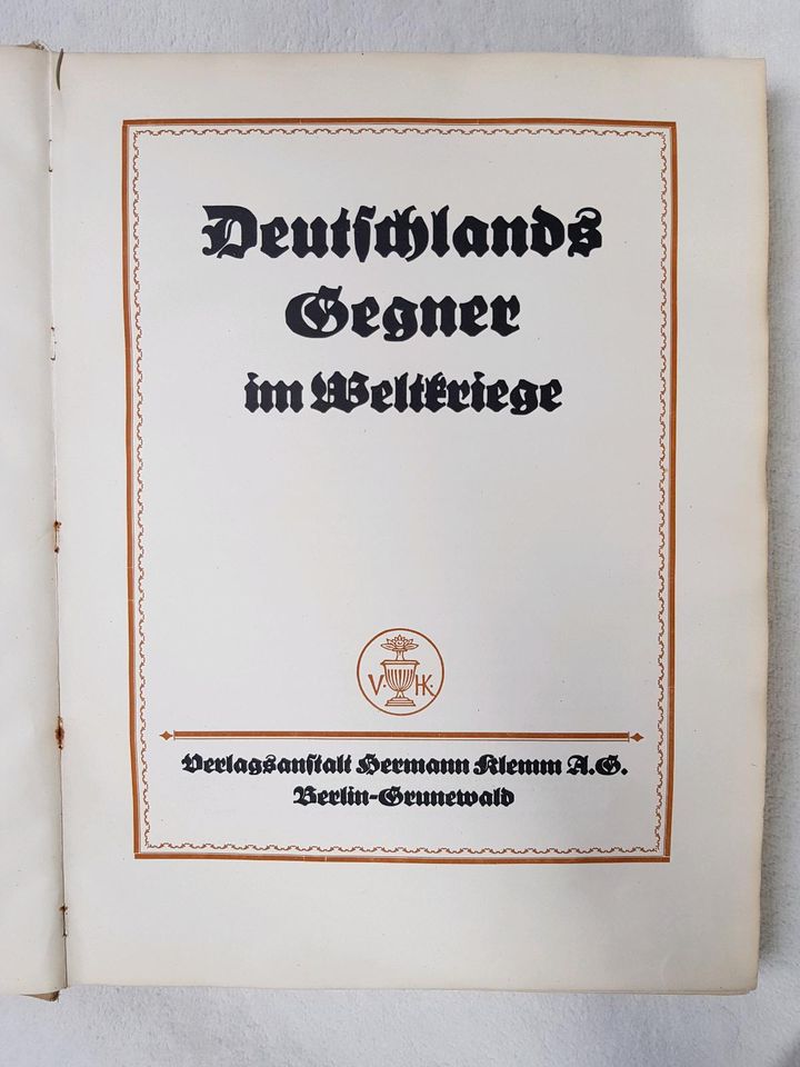 Deutschlands Gegner im Weltkriege,  Großband von ca. 1920 in Mildstedt