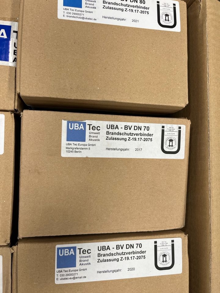 Uba Tec BV DN 50-70-80 Brandschutzverbinder NEU Unbenutz in Berlin