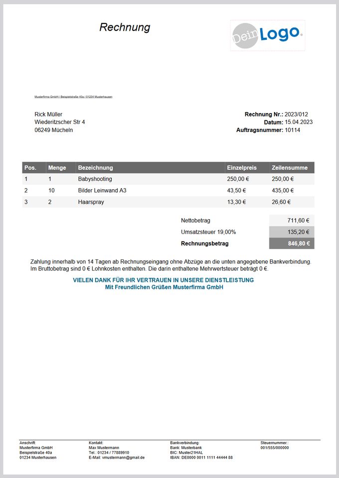 Rechnungsprogramm | Verwaltungsprogramm in Bad Lauchstädt