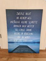 Wandbild Leinwand "Steg am Wasser" mit Spruch 60x80cm **Neuwertig Mecklenburg-Vorpommern - Wismar Vorschau