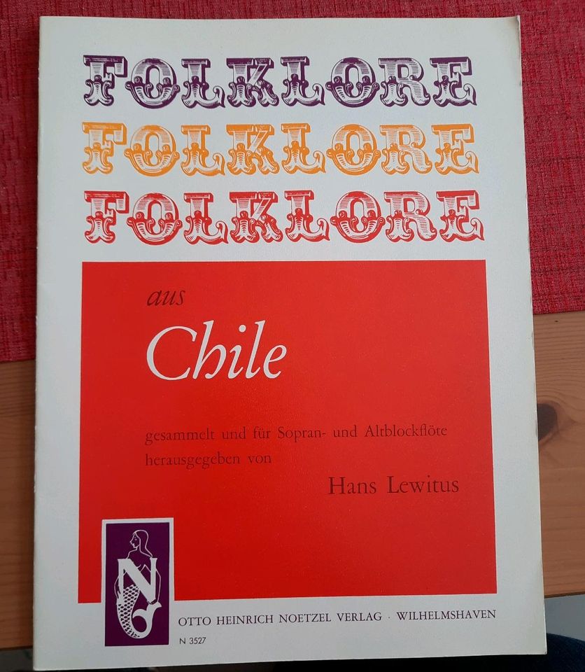 Folklore aus Chile Notenheft für Sopran- und Altblockflöte in Escheburg