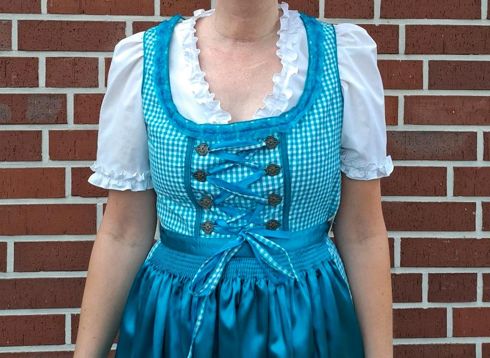 Dirndl Distler Gr. 38 mit Bluse blau / türkis TOP neuwertig in Wadersloh