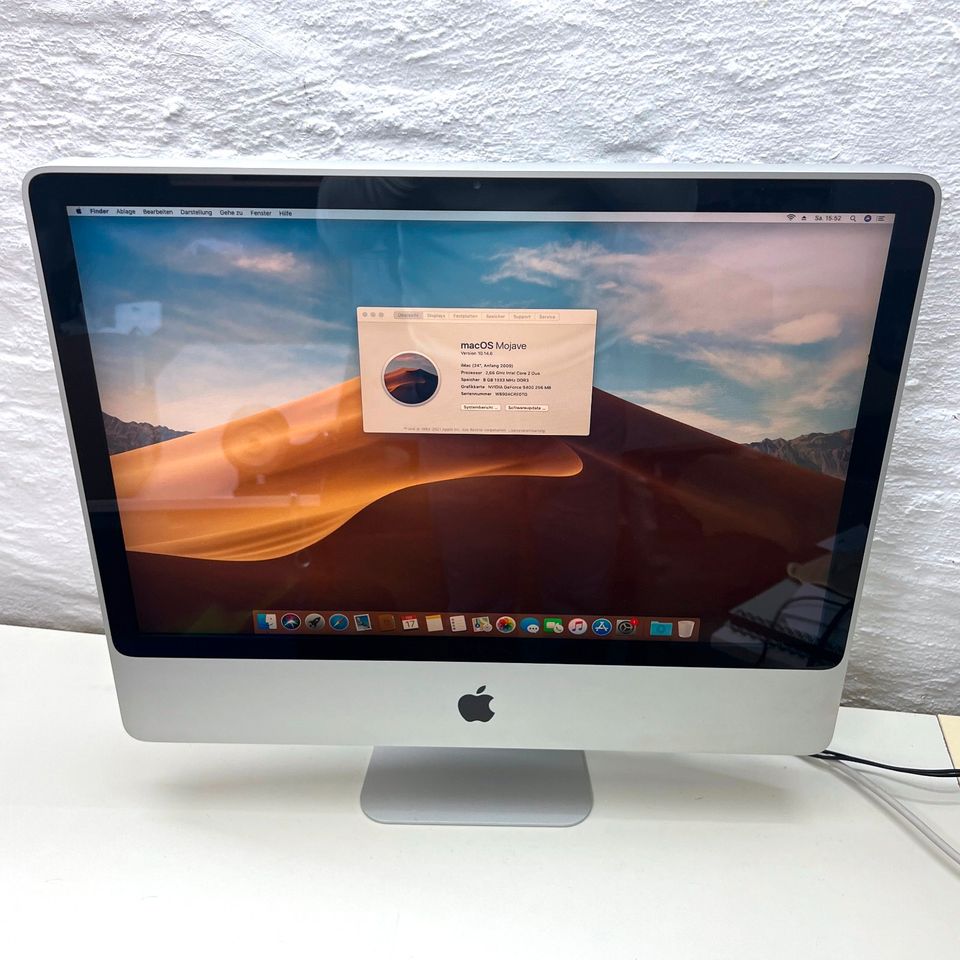 Apple iMac 24" Core2Duo 2,66 GHz 8GB RAM 250 SSD Mod. 9.2 2009 in Kiel