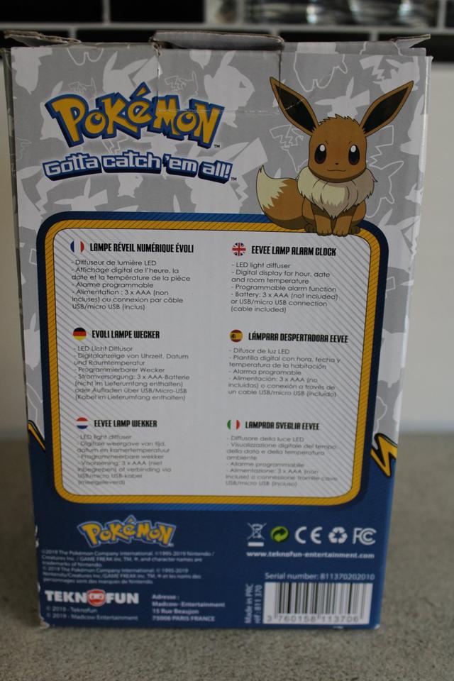 Pokemon Evoli Eevee Light Up Alarm Clock - Radio Wecker - 811370 in Am Mellensee