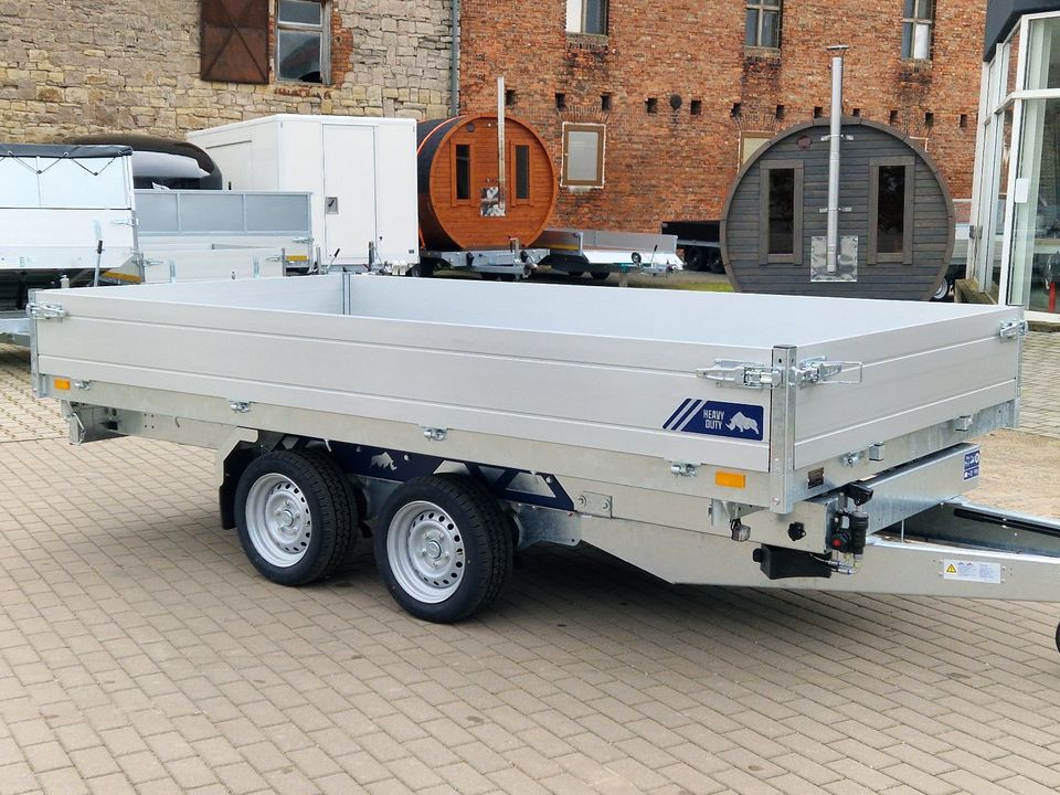 Saris K3 356 184 3500 HEAVY DUTY | elektr. 3-Seitenkipper | 3.500kg | 35cm Bordwände & Nothandpumpe in Neundorf