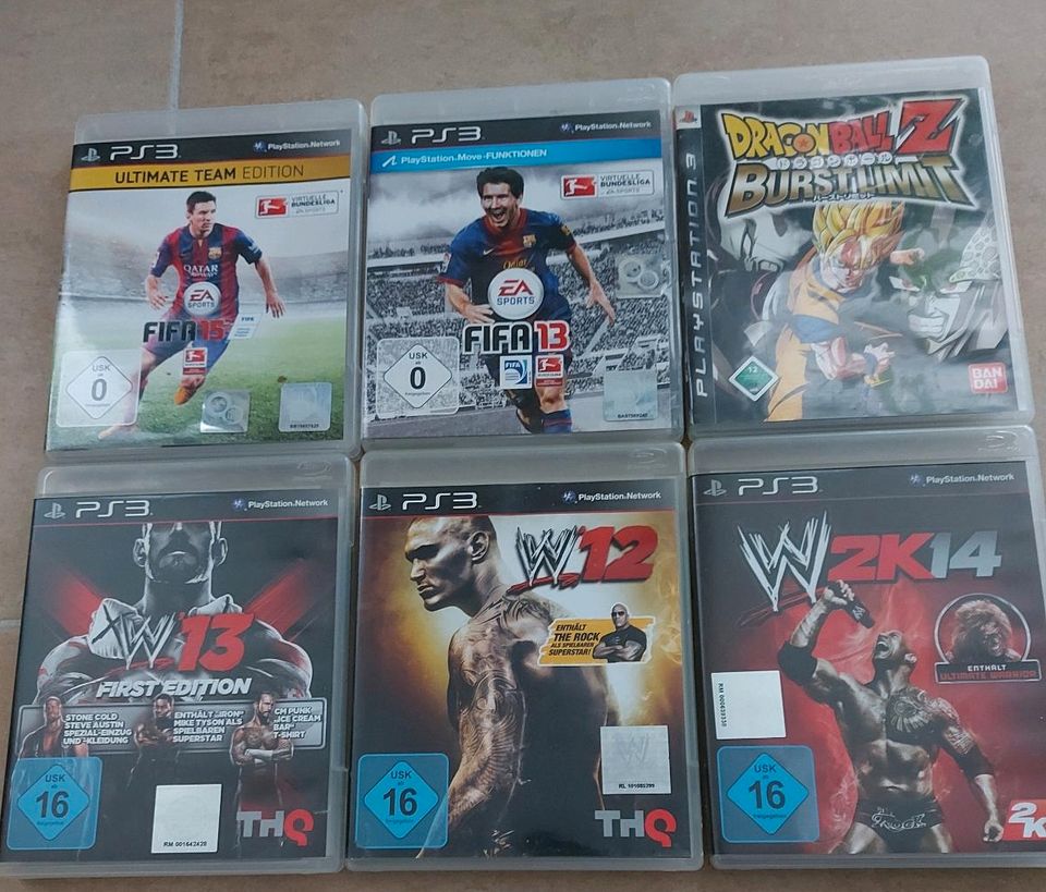 PS 3 Playstation 3 + 6 Spiele in Zell am Main