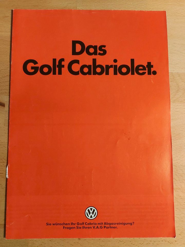 Golf Cabriolet Prospekt August 1991 in Meezen