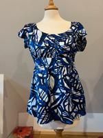 Esprit Bluse Shirt blau schwarz weiß 38 40 M Hessen - Wehrheim Vorschau
