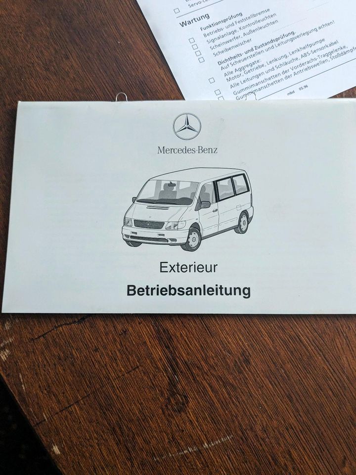 Mercedes V Klasse Einführungsschrift 1996 Klima Luftfederung BTA in Selters