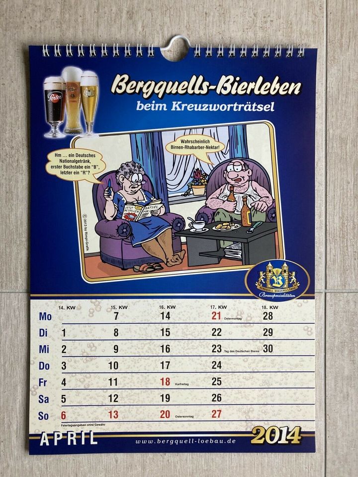 Bier/Kalender/Löbauer Bergquell/2014 in Groß Luckow