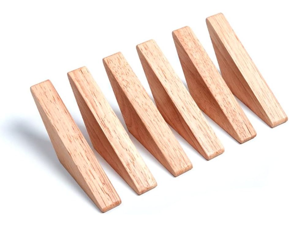6x Holz-Kleiderhaken inkl. Befestigungsmaterial in Mering