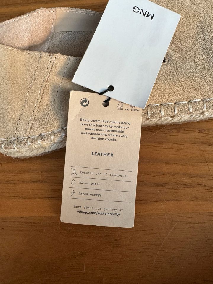 Mango Man Sandale Espadrille Yute beige Neu & ungetragen Gr. 40 in Pulheim