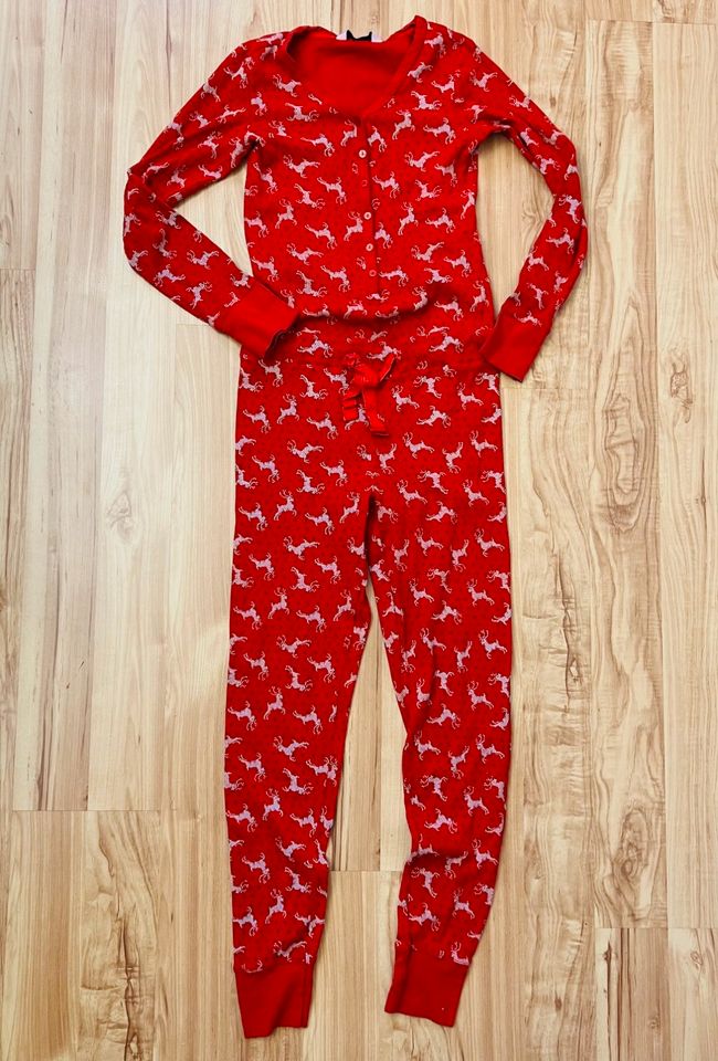 Hunkemöller Onesie Gr. S Pyjama rot Schlafanzug Overall in Dörentrup