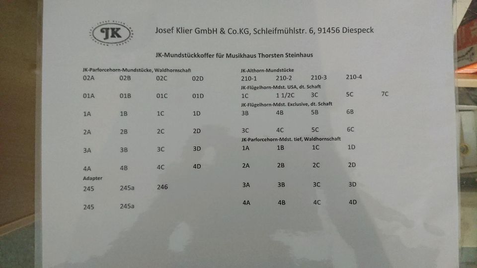 Mundstück für Jagdhorn / Plesshorn / Parforcehorn , Auswahl in Wermelskirchen