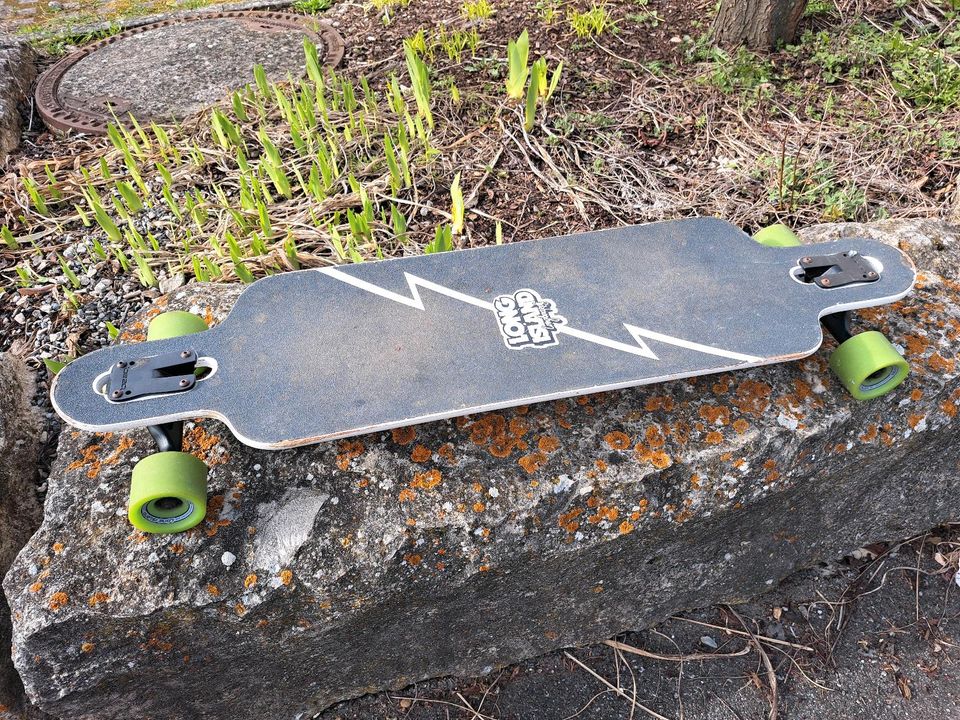 Longbord Skateboard FishSkull Size 9,8" x 39" in Bisingen