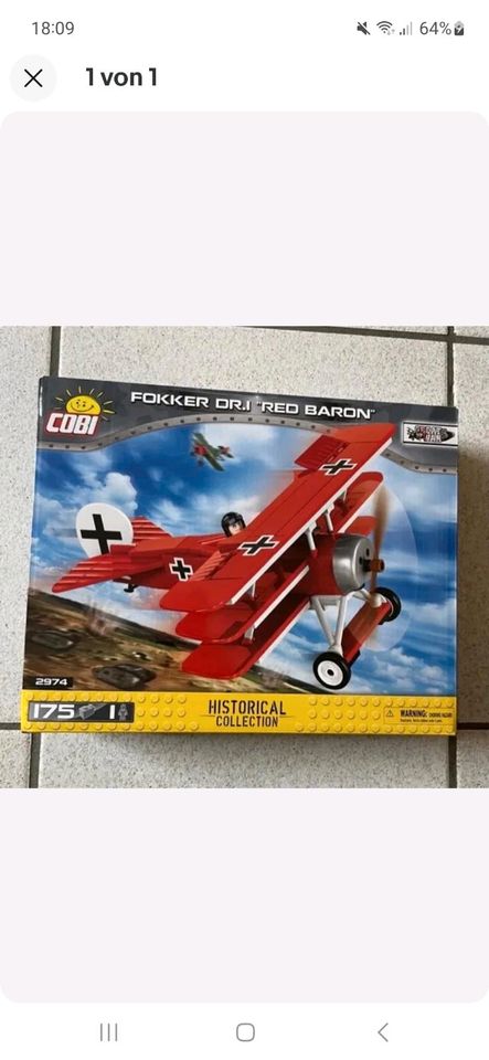 Cobi 2974 Fokker DR1 Roter Baron - Erstausgabe 18 in Jersbek