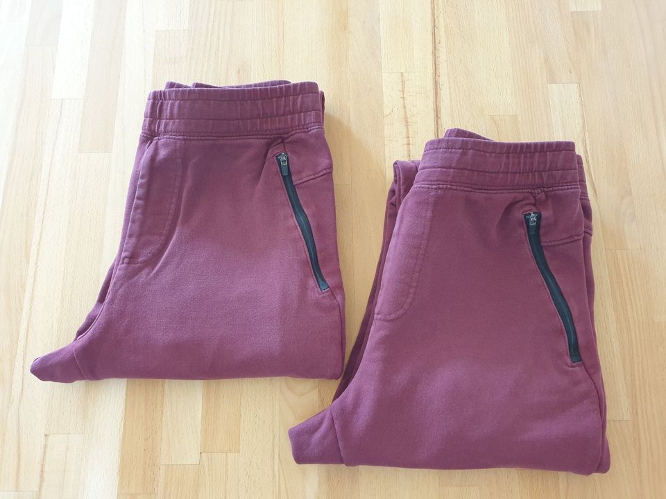 rote Domyos Decathlon Slim Fit Joggers Jogginghose Sweathose 158 in St. Wendel