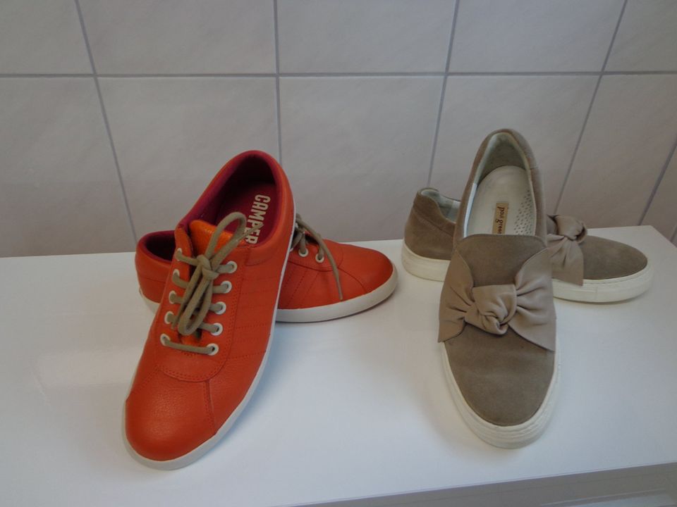 PAUL GREEN & CAMPER Schuhe Sneaker Chucks Gr. 38 Leder NEUWERTIG! in Düren
