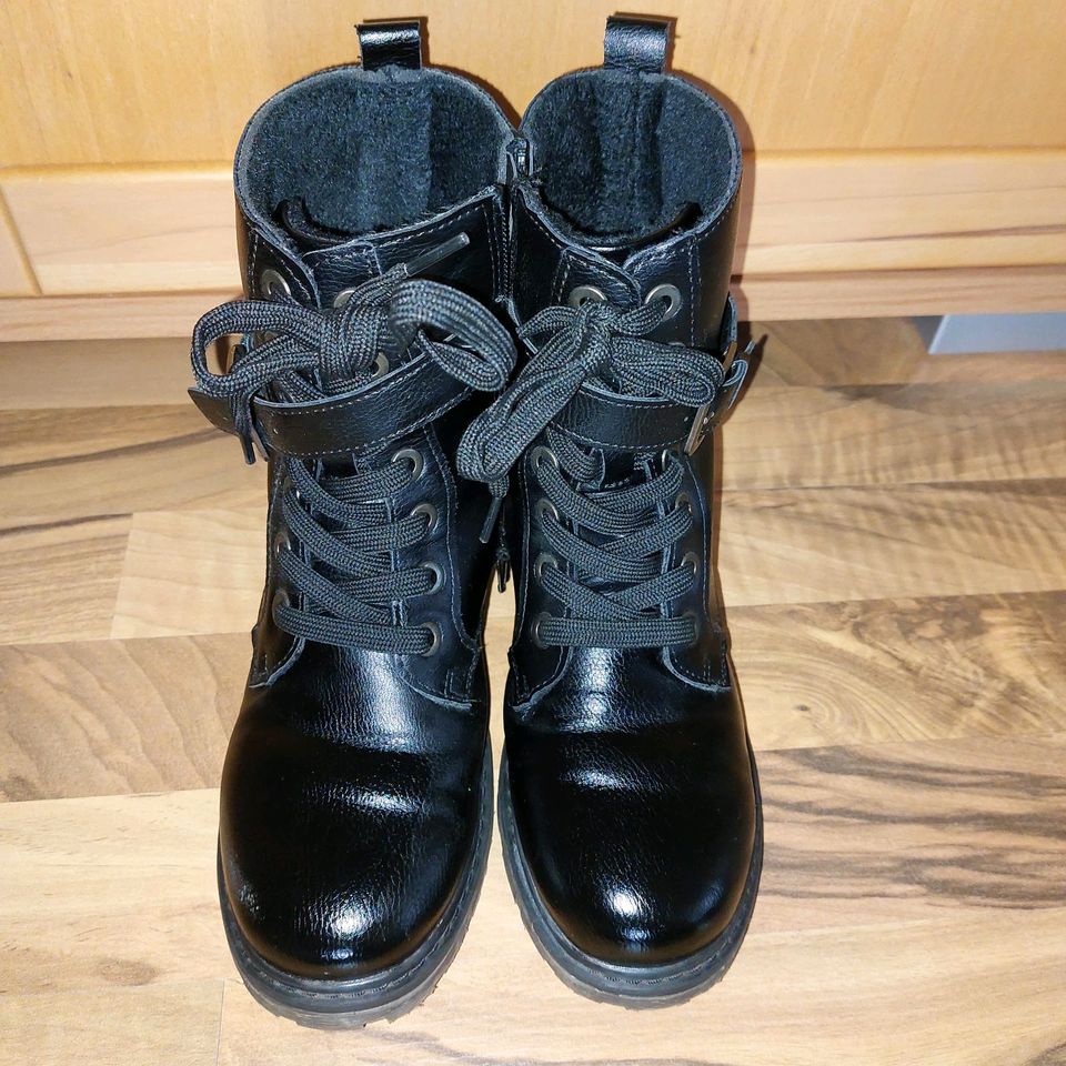 Stiefeletten Boots Bikerboots Tex Schwarz 34 in Bad Berleburg