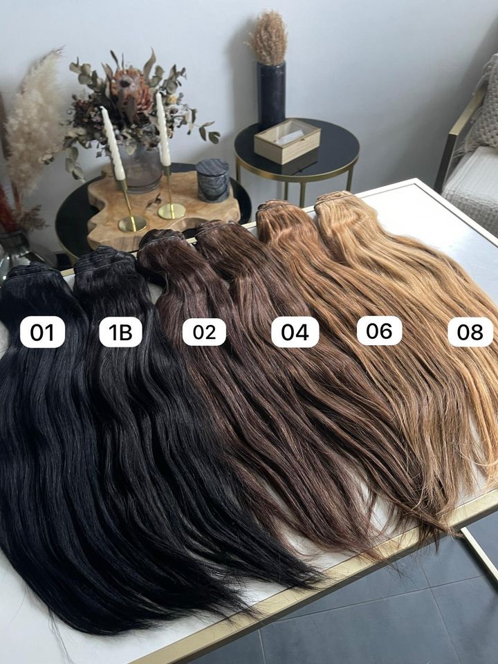 55-60 cm 140 Gramm CLIP IN EXTENSIONS indisches remy Echthaar in Moers