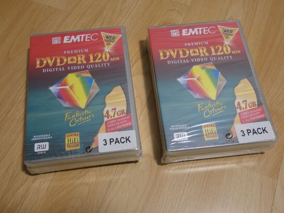 6x EMTEC DVD-RW 120min. 4.7 GB NEU / OVP in Stuttgart