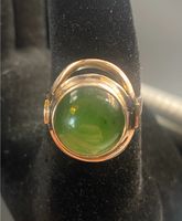 333 8k Roségold Ring grüner Stein Cabochon Geschenk Anlass Feier Berlin - Steglitz Vorschau