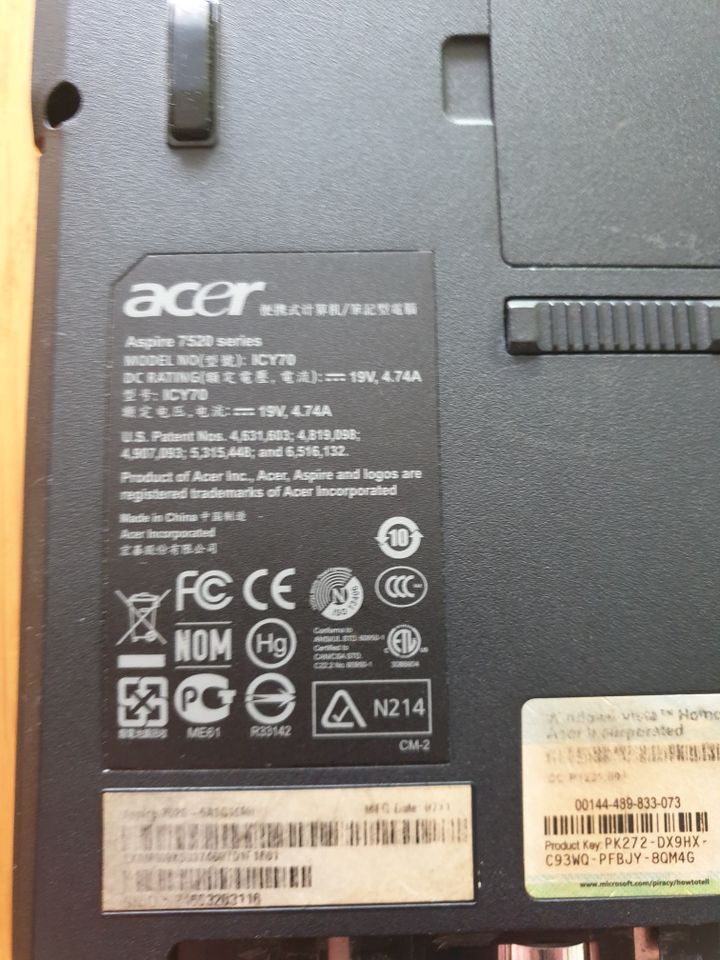 Notebook Acer Aspire 7520 in Landshut