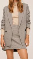 MNG Mango Blazer Rock oversized 36 S kariert Beige braun Jacke Bayern - Schwabmünchen Vorschau