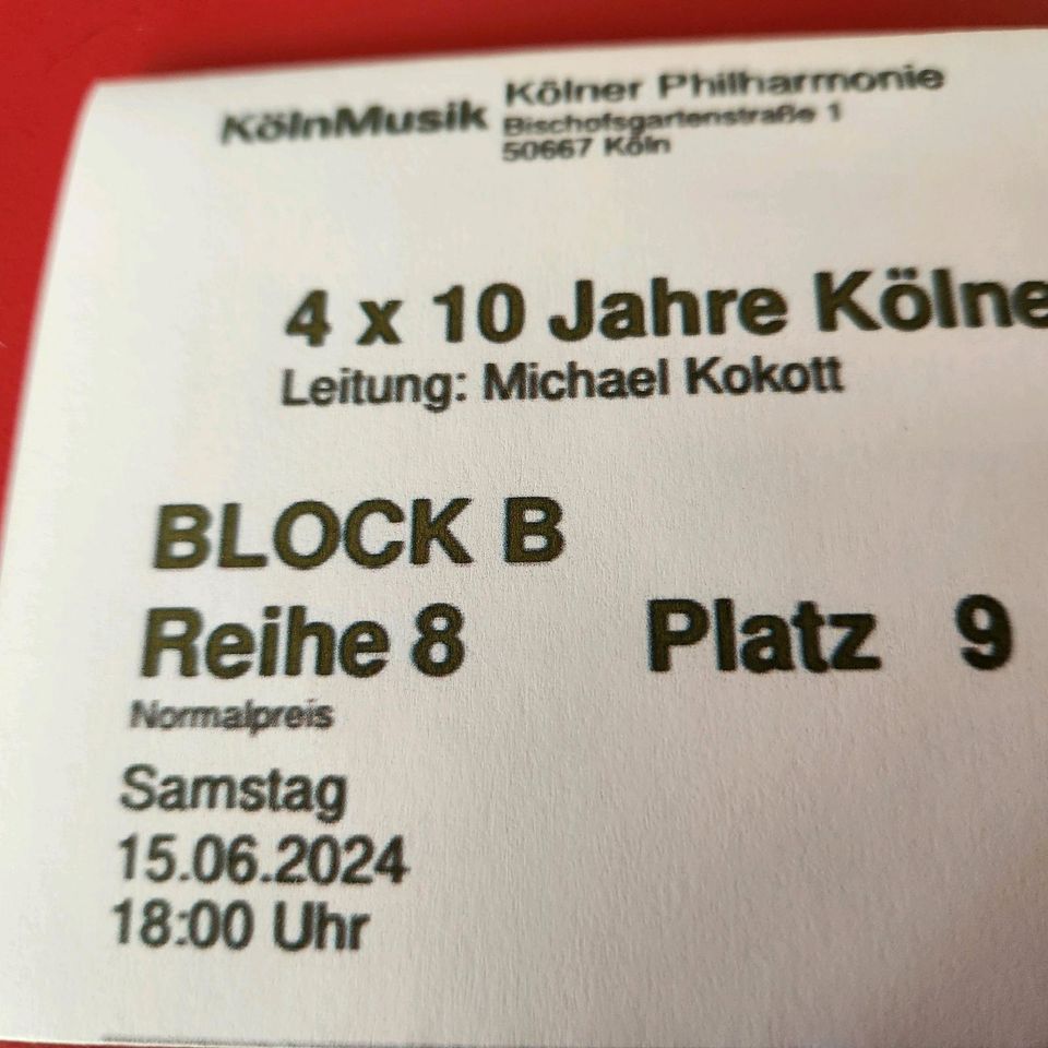 2 Tickets Jugendchor St.Stephan Philharmonie Köln 15.06. in Köln