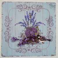 Blechschild Blumen Lavendel Vogel Shabby NEU Niedersachsen - Bissendorf Vorschau