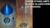 Chrom Lampe - Blauer Glasschirm Berlin - Wilmersdorf Vorschau