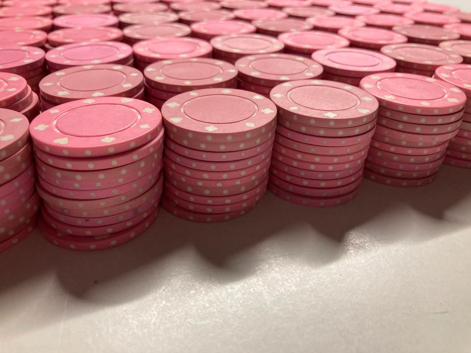 Pokerchips - Poker Chips - Casino Jetons - Roulette Chips - rosa in Hückeswagen