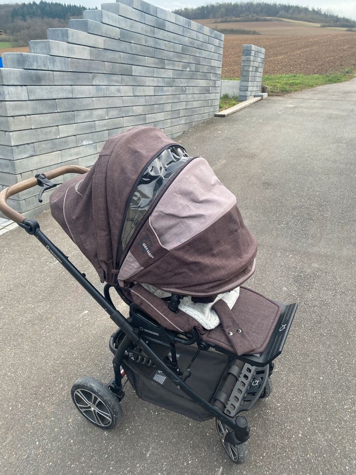 Geißlein F4 Kinderwagen mit Babywanne und Sportwageneinhängeteil in Lauda-Königshofen