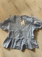Bershka Bluse neu zum binden kurzarm L gestreift hellblau weiß Nordrhein-Westfalen - Kempen Vorschau