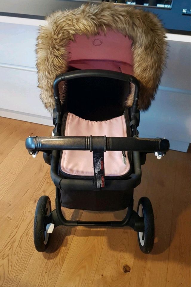 Bugaboo Buffalo black in Soft Pink inkl Zubehör in Syrgenstein