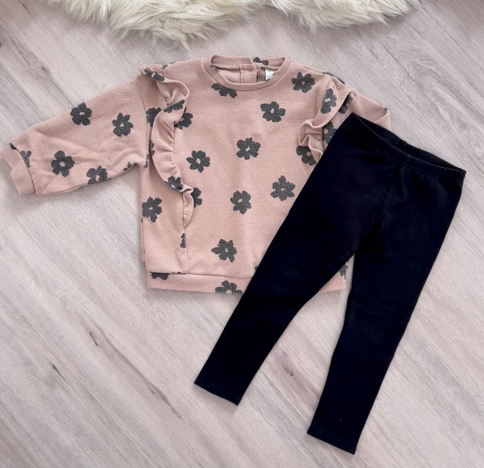 Set leggings leggins hose pullo Pullover volant rüscehn 104 in Sarstedt