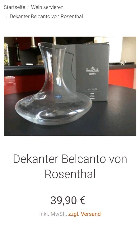 Rosenthal Dekanter/Karaffe 2 Stück in Bisingen